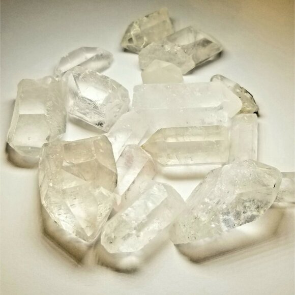 Single Natural Clear Quartz Crystal Mixed Size Point Jewelry Brazil 1 Stone - Picture 1 of 8